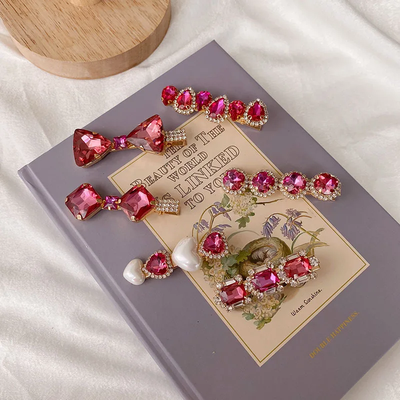 Заколка для волос с кристаллами и стразами свадебная Металлическая Заколка-пряжка жемчугом повязка на голову утконосом