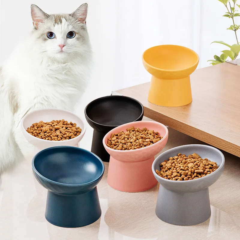 Factory Custom Cat Pet Bowl Extra Wide Raised Tilted Cat Food Bowl ...