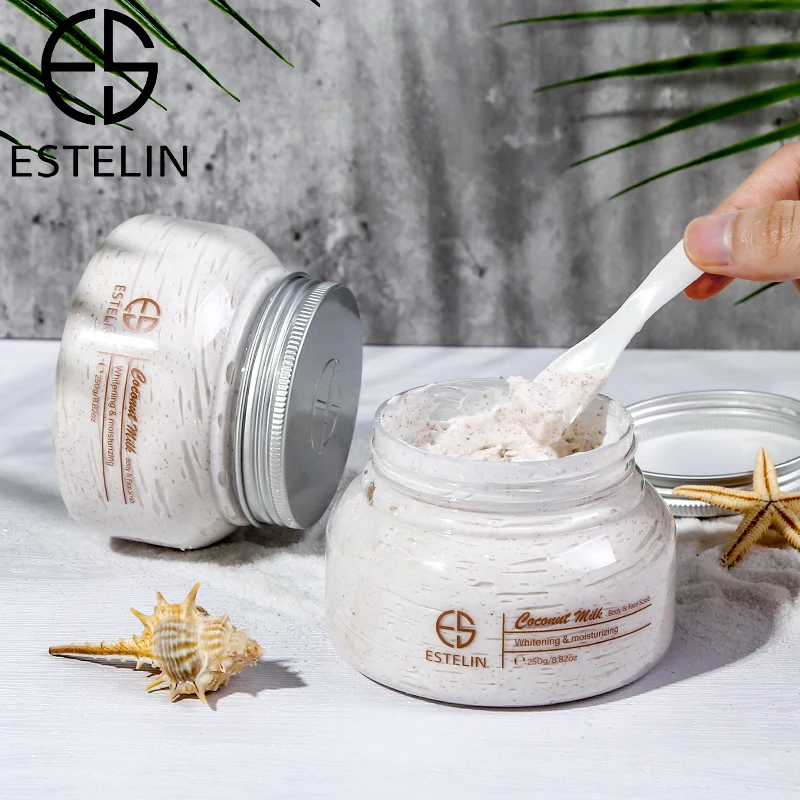 New Design ESTELIN Coconut Milk Whitening Body and Face Scrub