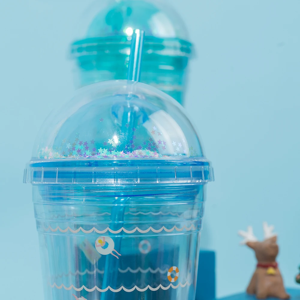 Новинка, питьевая бутылка с двойными стенками, многоразовая пластиковая чашка-стакан на заказ