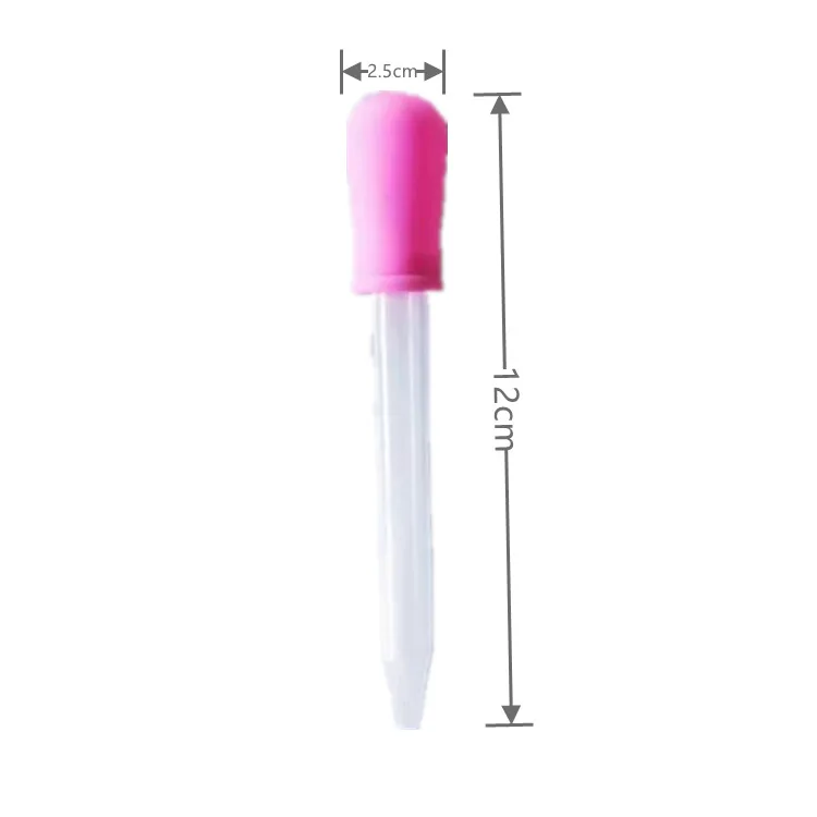 Wholesale 5ml Liquid Silicone Dropper Feeding Dropper and Eyedropper Gummy Making