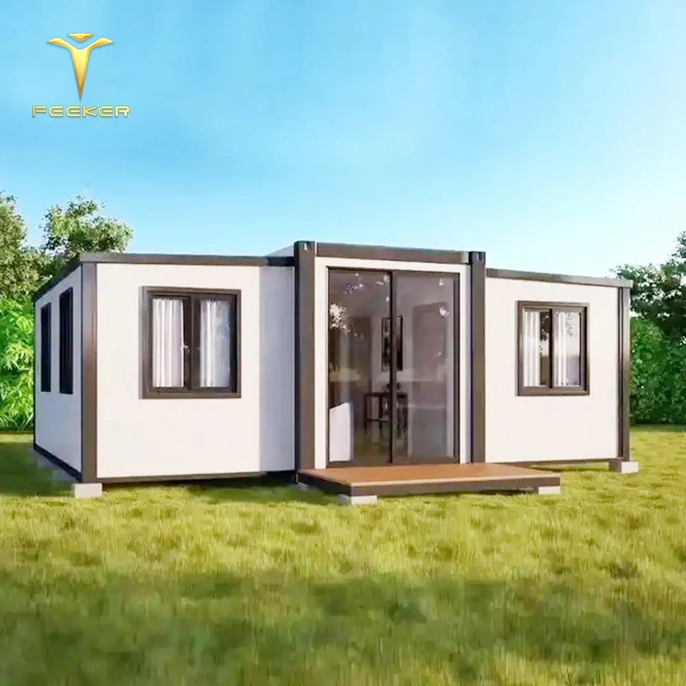 Modular Expandable Luxury Houses With Dual Kontena Shipping and Folding Coffee Kitchen