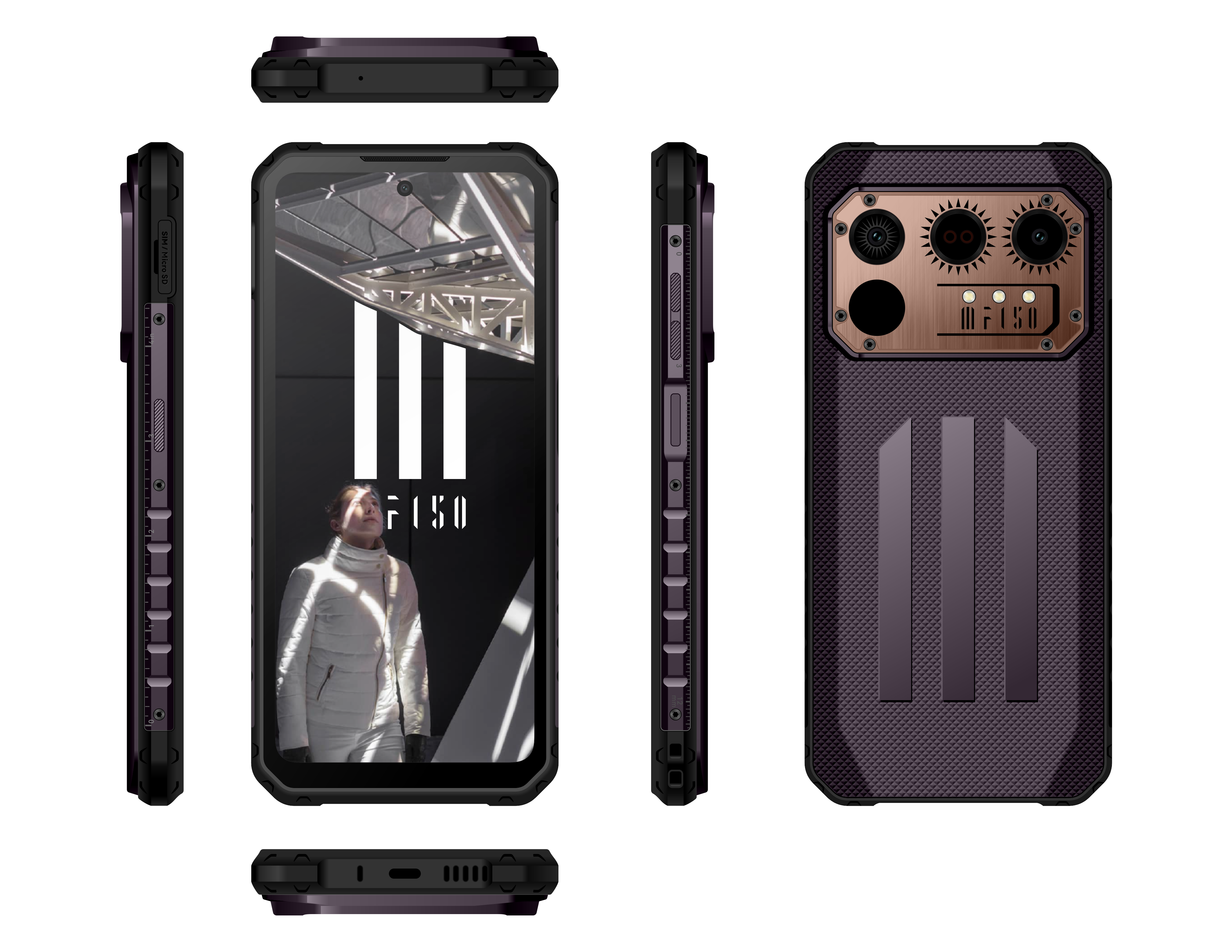 IIIF150 Raptor 12G 256GB頑丈なスマートフォンNFCサーマル