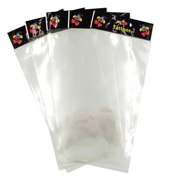 Custom Clear Self Adhesive Seal Opp Cellophane Bag Hanging Header Plastic Bags