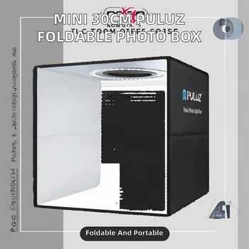 Factory Price Popular Mini 30cm PULUZ Photo Studio Plastic Portable Foldable Shooting Tent Table Photography LED Fill Light Box detail image