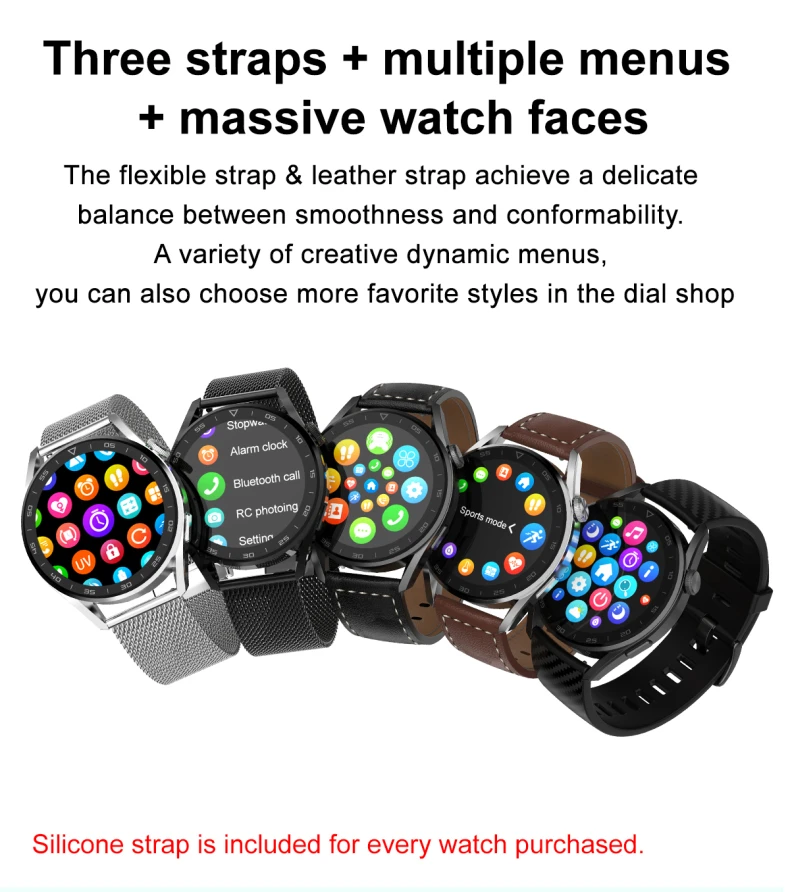 DT3 Pro Smartwatch 1.32 inch Full Round Screen Smart Watch Calling Wireless Charger Rotation Button Wearpro APP DT3 Pro Watch (22).jpg