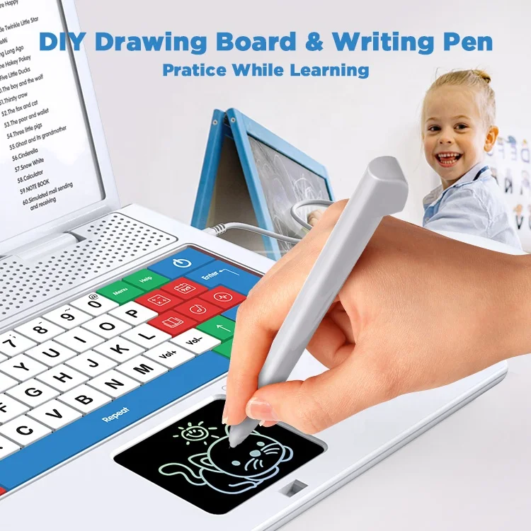 CT900 3.5 Inch Color Screen Intelligent Kids Laptop Learning Machine of Toy for Children to Study and Amuse