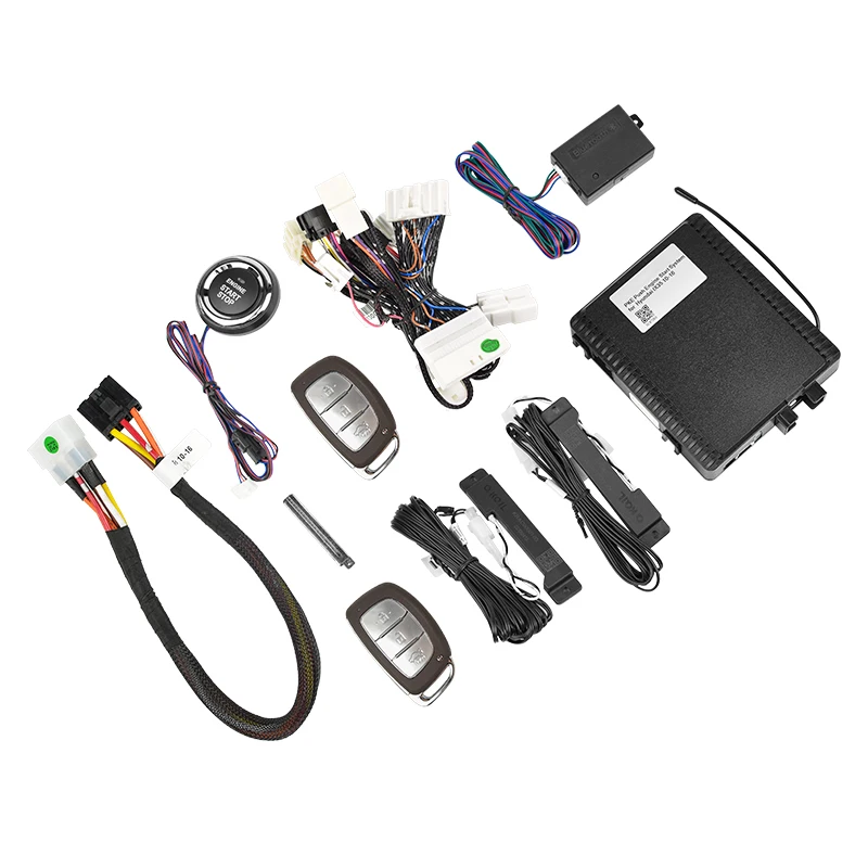 Keyless Entry Car Remote Starter System PKE Push Start Button Engine Start Stop Security Alarm System