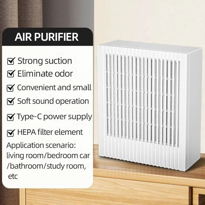 Vertical Slat Air Purifier Silent Ionizer with Multi-directional Vents Energy-Saving Air Freshener for Bedroom Bathroom Toilet 3