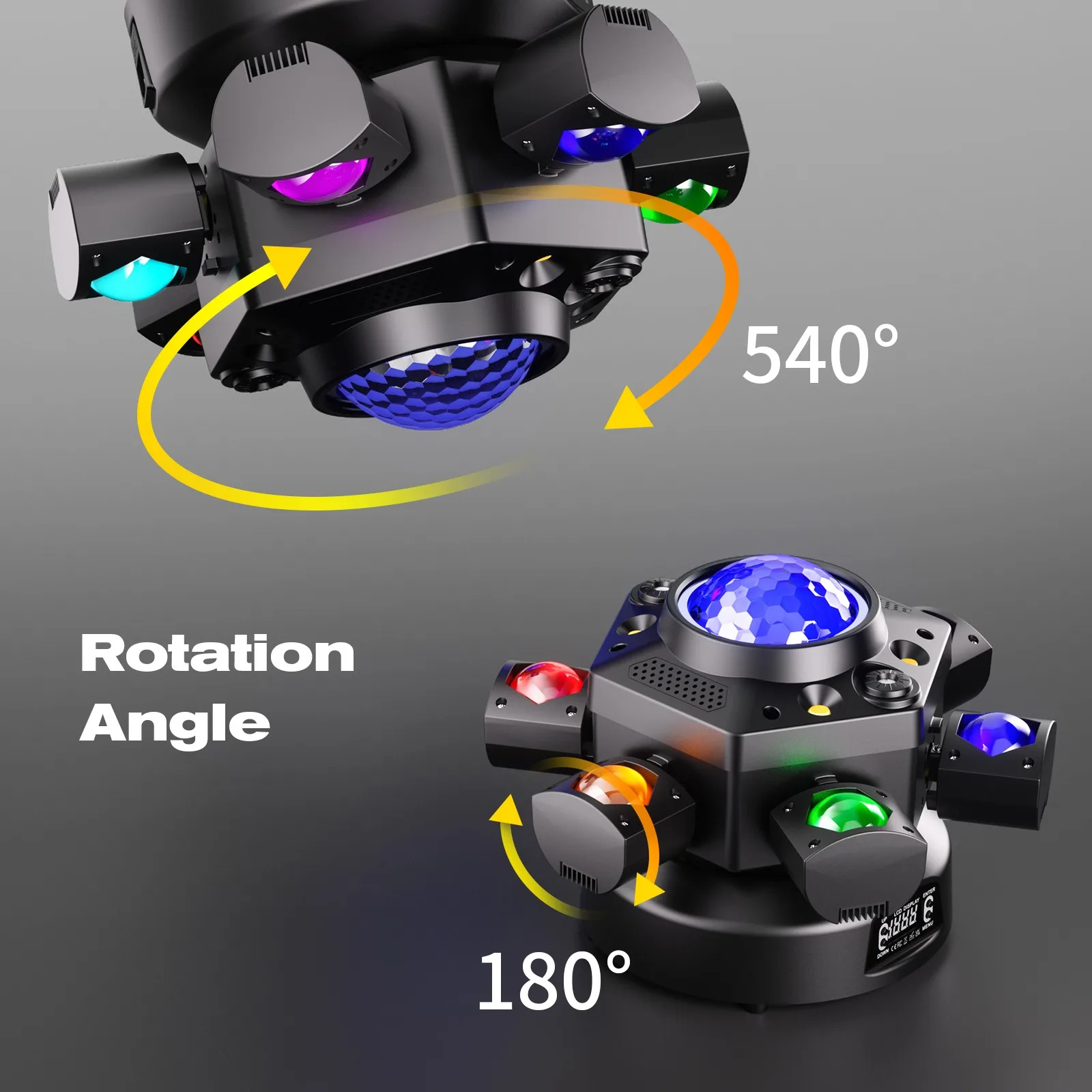 Projecteur laser RG à tête mobile 150 W, éclairage de scène DMX disco, barre de fête rotative RGB_voghion.com