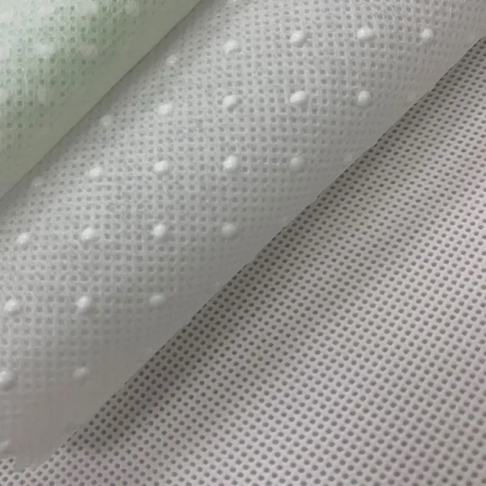 Polyester Anti Slip Silicon Dot Stretch Gabardine Non Slip Backing Fabrics