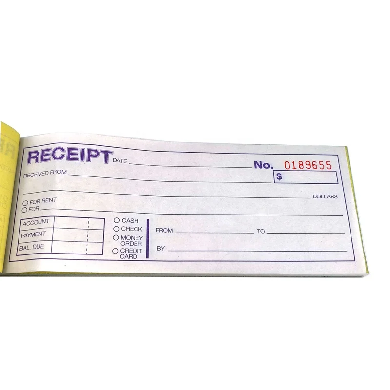 Customized Small Size Carbonless Bill Book Kraft Paper Soft Cover Offset Printing Custom Logo Paper Paperboard Printing Product