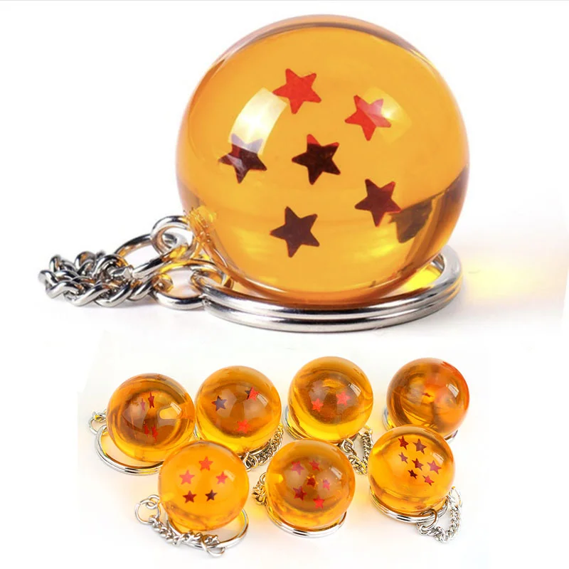 New Anime Dragon Ball Z Keychains Orange Pvc 1-7stars Goku Dragonball Key  Chains Plastic Pendant Llavero Chaveiro Gift For Fans - Buy Dragon Ball Z 