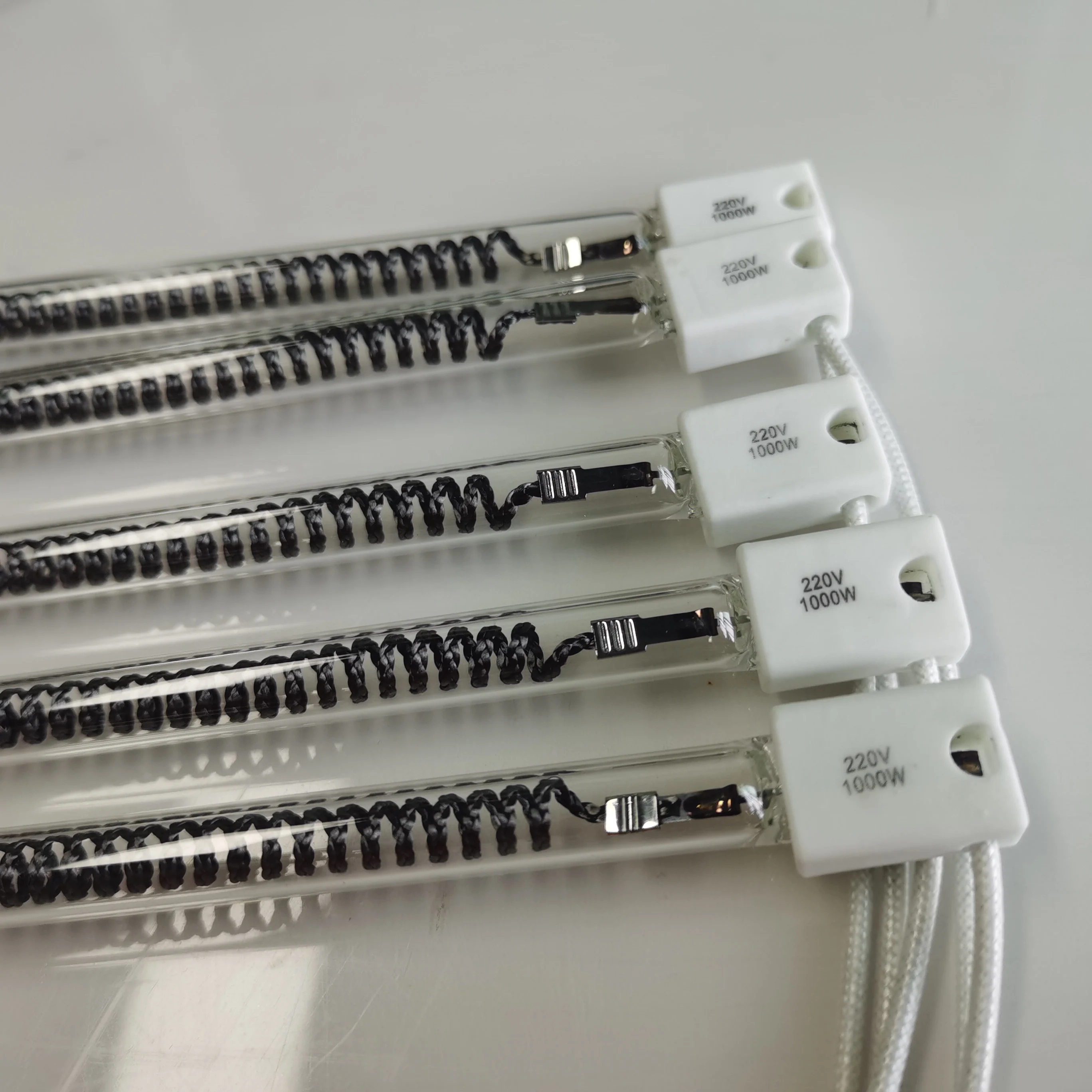 IR High Temperature Quartz Glass Infrared Heater Lamp Tube for Bottle Blowing Machine Clear Halogen Heat Lamps 110V