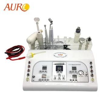 Au-8208 7 in 1 High Frequency Acne Therapy Galvanic Facial Skin Care Machine/Ultrasound Skin Tighten Beauty Equipment