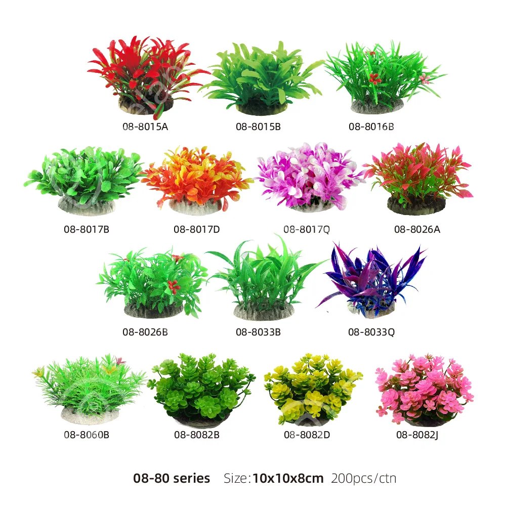 Wholesale Artificial Plastic Plants Mini Aquarium For Fish Tank