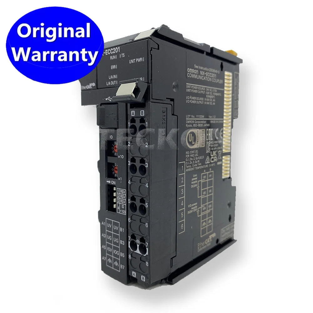 NX-ECC201 Оригинальный и новый модуль-распределитель EtherCAT серии NX Максимальный ток питания I/O 4 А для программирования ПЛК