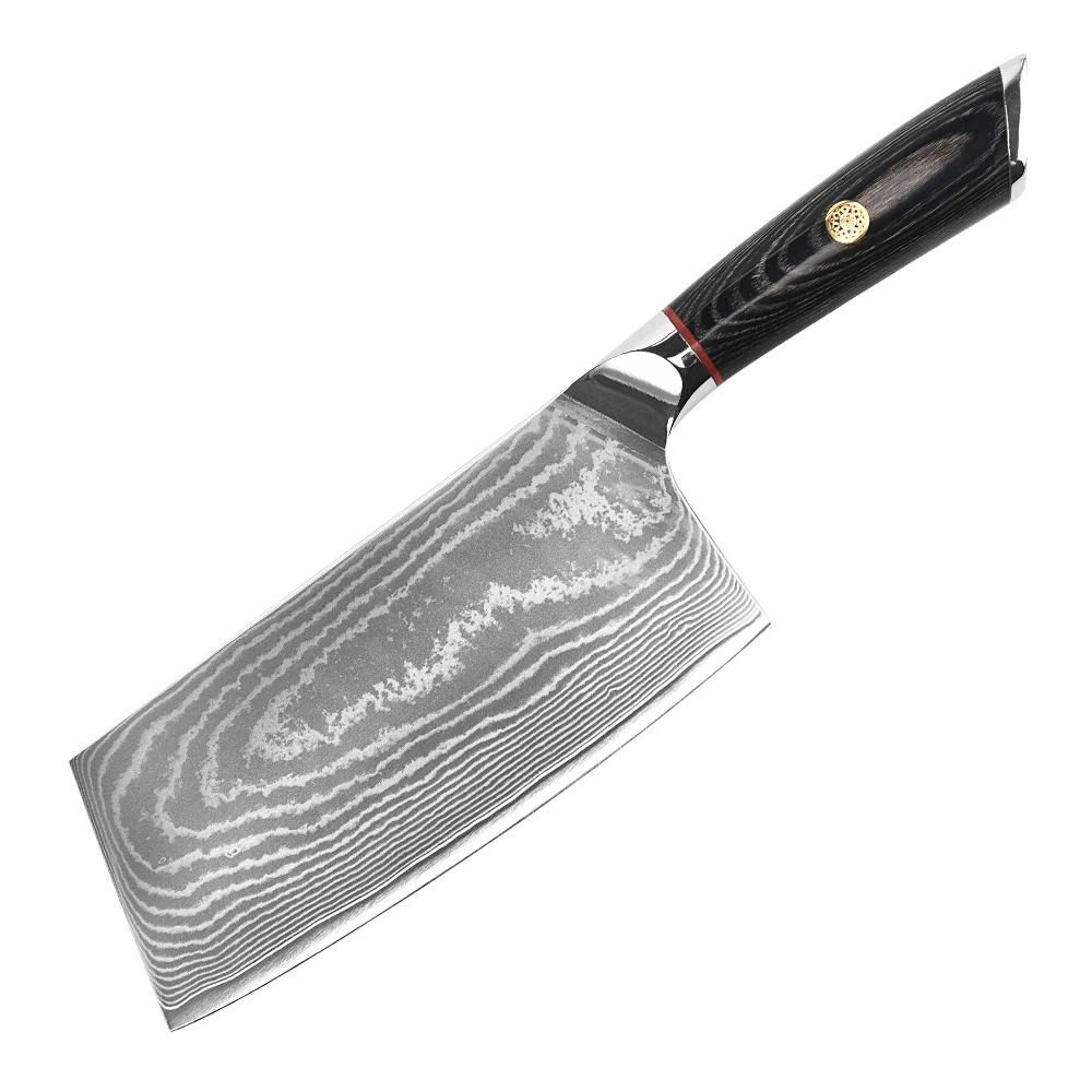 VG-10 67-Layer Damascus Vegetable Cleaver Chopping Knife 7-inch