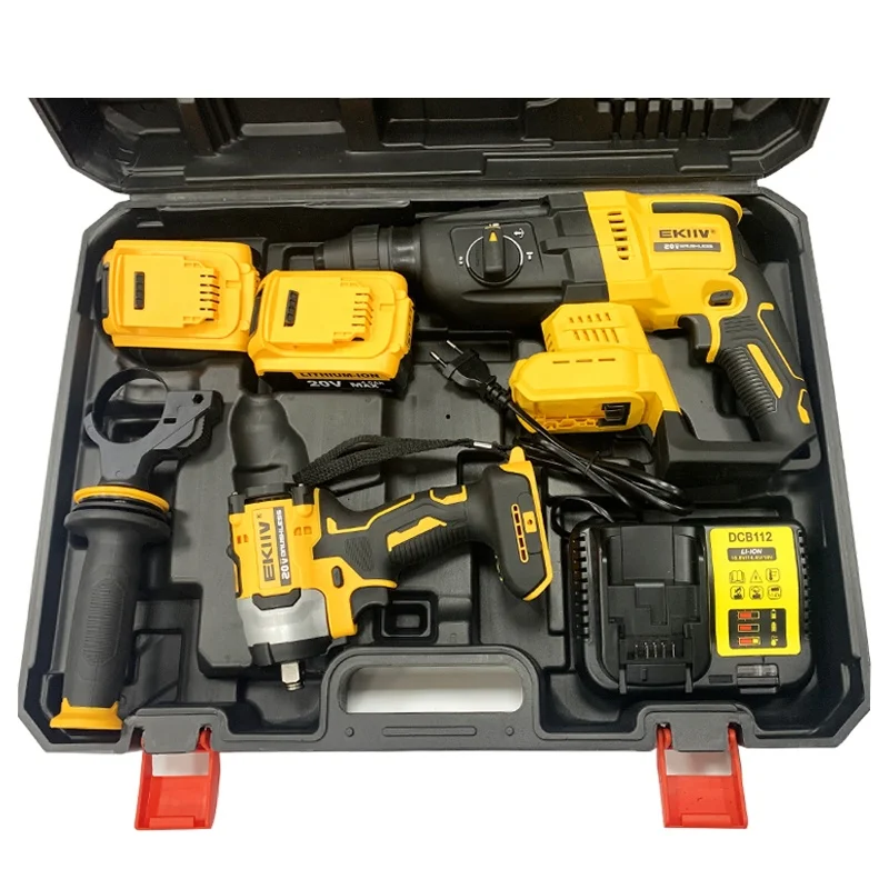 Hand Held Brushless Carbon Free 18V/20V Lithium-ion Battery Electric Cordless Impact Wrench Tool with