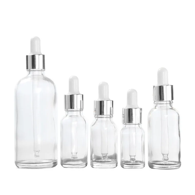 5ml 10ml 15ml 20ml 50ml 100ml Clear Glass Dropper Essential Oil Bottle 30ml 60ml 120ml