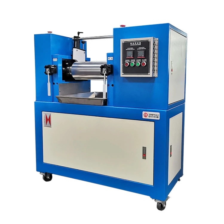 Used Lab Silicone Plastic Rubber Compounding Two Roll Mixing Open Mill Equipment Price