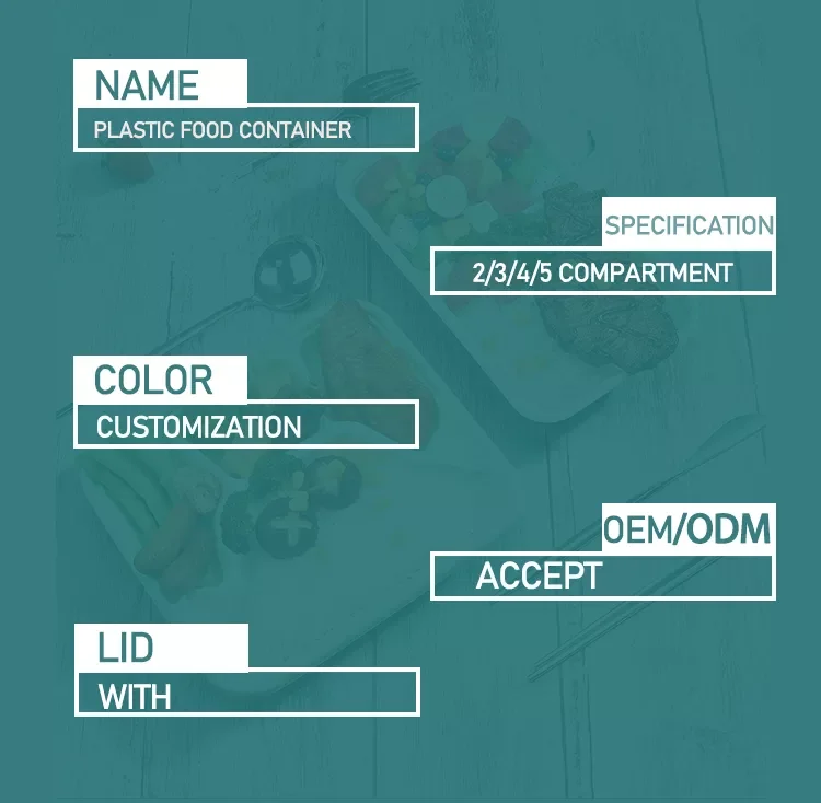 Disposable Fast Food Lunch Box Meal Prep Food Packing Container Plastic