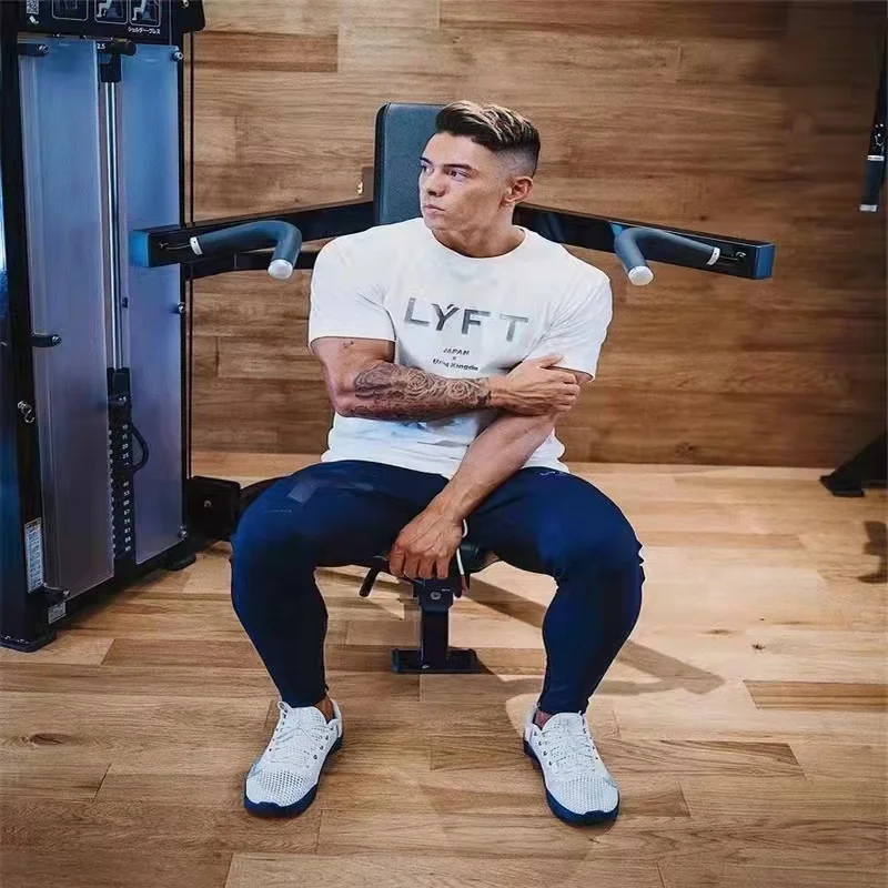 JL0713B Mens Cargo Joggers Pants Gyms Fitness Sportswear Men’s Tight Jogging Cargo Pants Cotton 100% Stacked Sweatpants