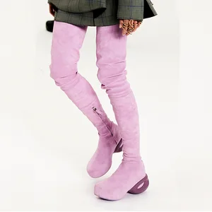 Autumn Winter European American Cross-Border Women's Over-the-Knee Elastic Boots Multi-Color Thick-Soled Bag Leg Fashion Sexy