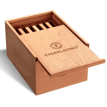 New Arrival Cedar Wood Log Unpainted Humidors Mellowing Cigar Box Humidor Cigar Accessories showcase travel