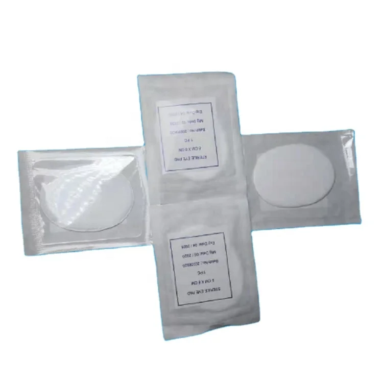 Лидер продаж одноразовые медицинские хирургические расходные материалы ватный и стерильный марлевый прокладка для глаз 6x8 см