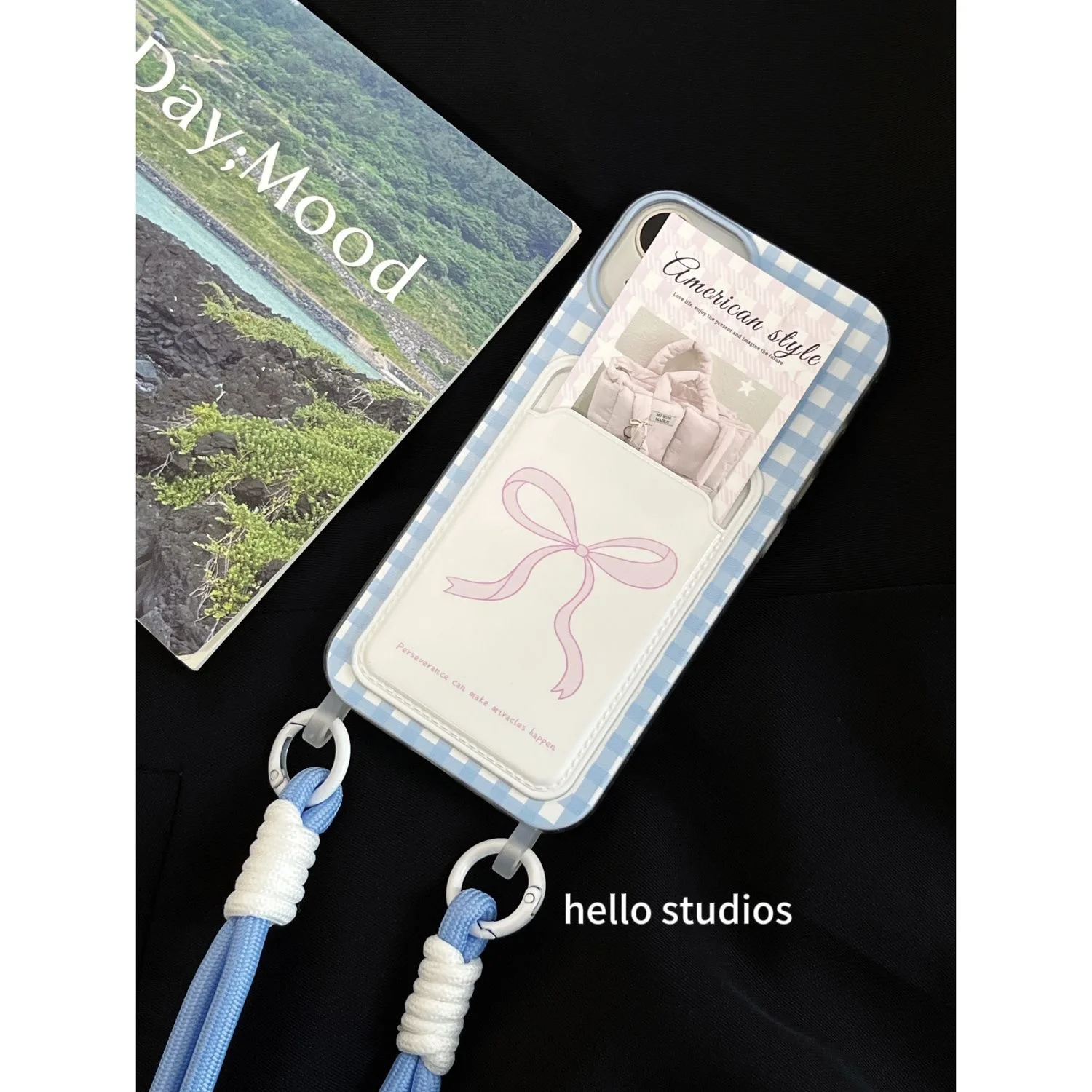 Japanese and Korean Ins Style Plaid Bow Ribbon Phone Case for Iphone15 ...