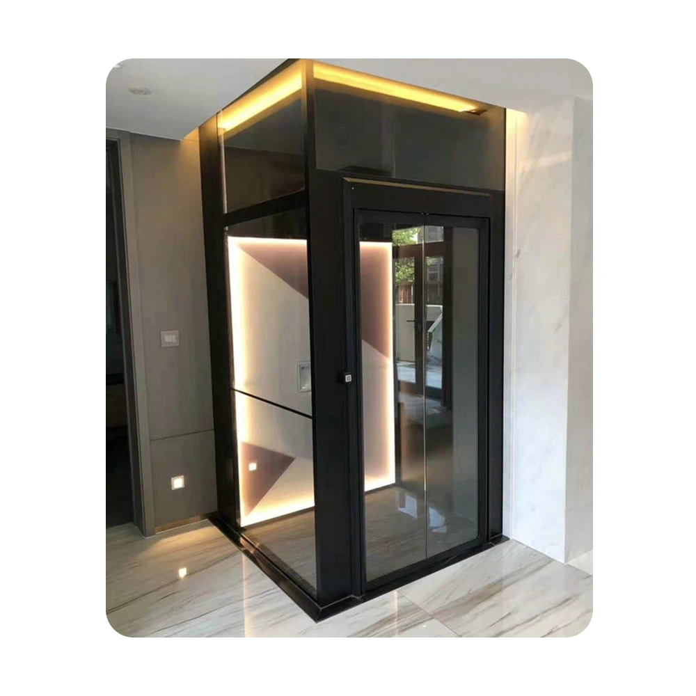 Stiltz Modern Hotel Small House PVC AC Passenger Elevator Stainless Steel Lightweight 320kg/400kg/450kg Capacity Cost-Effective