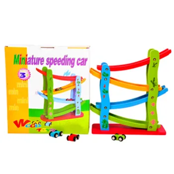 Original Wooden Car Ramps Race Hot Sale 4 Level Toy Car Wooden Toy Car A Great Gift For Kids