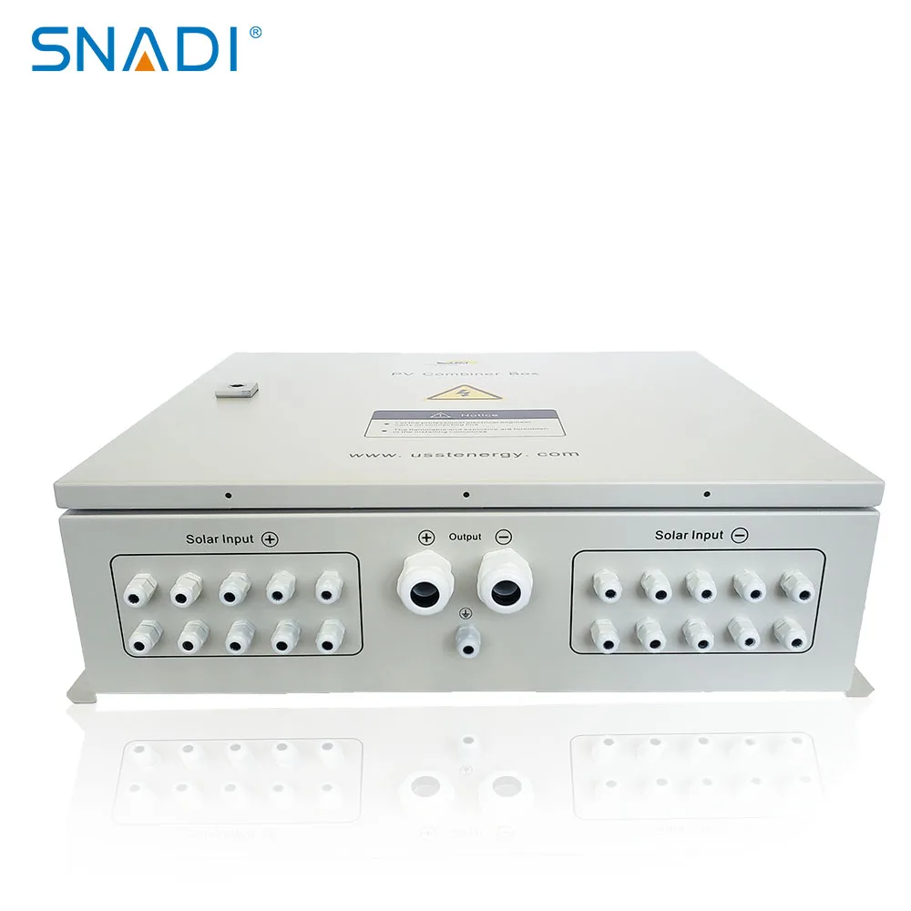 PV Combiner Box IP65 lightning protection PV Array 6 in 2 Out 250VDC DC Solar Combiner Box