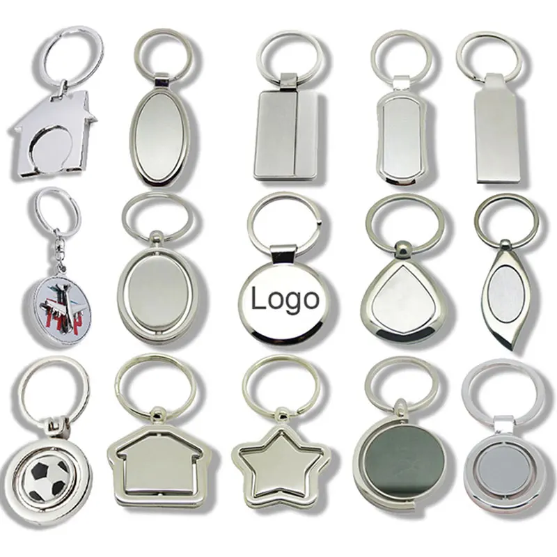 Keychain Accessories Keyring Enamel Sublimation Blank Home House Shape Key  Holder Metal Keychain
