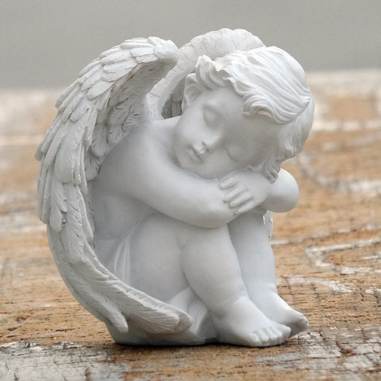 praying baby angel statue