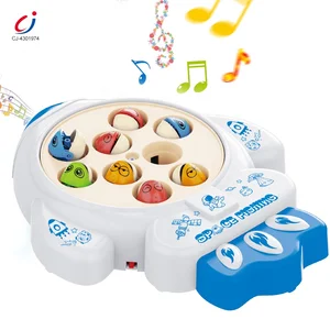 Chengji 2026 Best Selling Electric Educational Fishing Toy Kids B/o Rotating Cartoon Rocket Pond Musical Fishing Toys Set