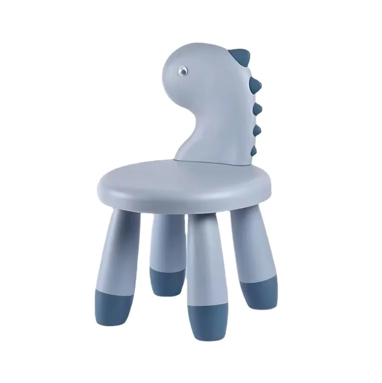 EMA Modern Cheap Dinosaur Backrest Feeding Chair Thickened Cartoon Plastic Children's Stool
