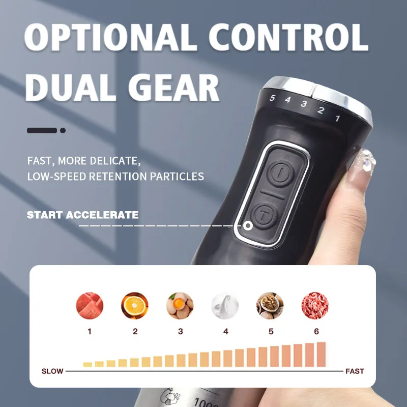 DSP 4 in 1 Hand Blender Set Food Blender for Home Kitchen Portable Electric Immersion Mixer Stainless Steel Sticker Blenders