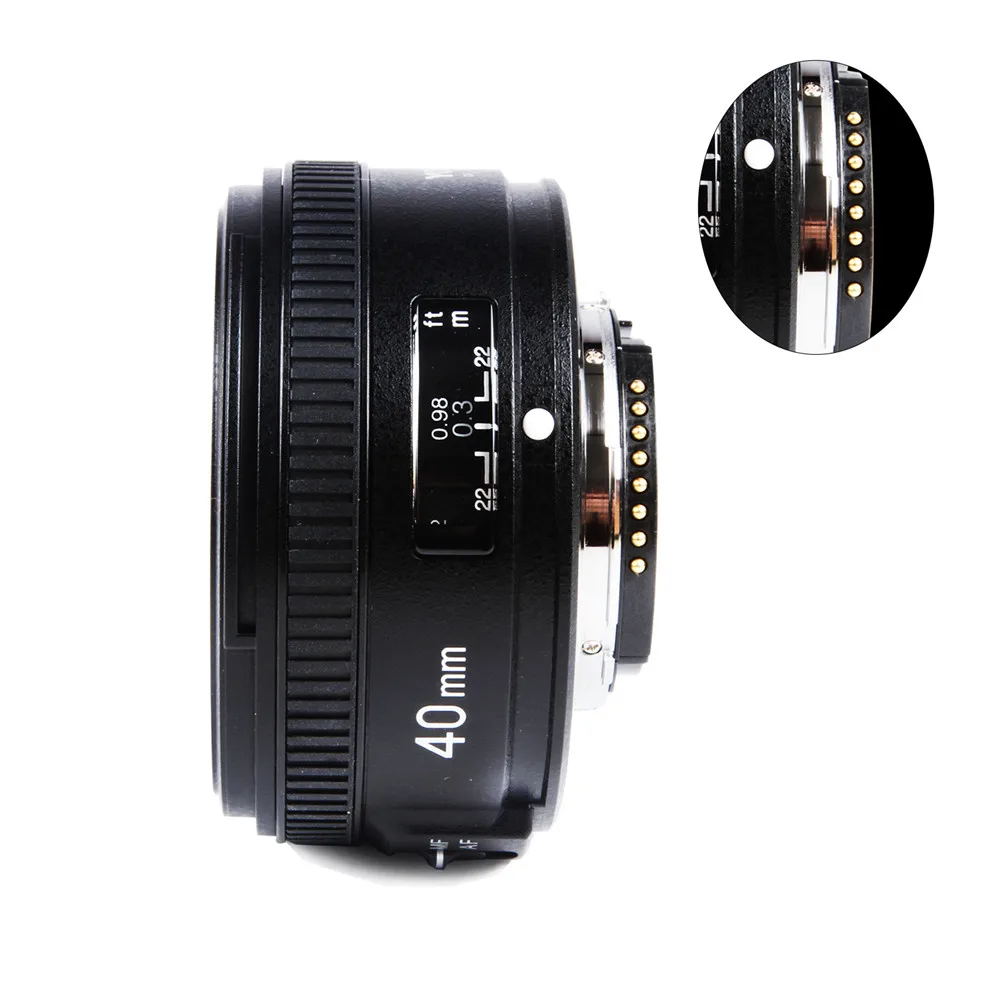 YONGNUO YN40mm F2.8N レンズ（USBポート付き）NIKON用 Manual AF/MF