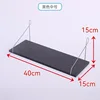 Black, 40cm [Includes adhesive hooks and traceless nails]