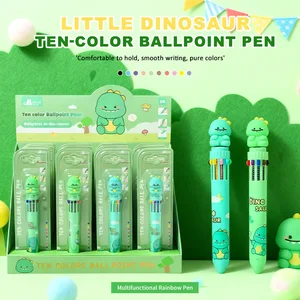 10-Color Dinosaur Design Pen | Multi-Functional Writing Tool for School Office