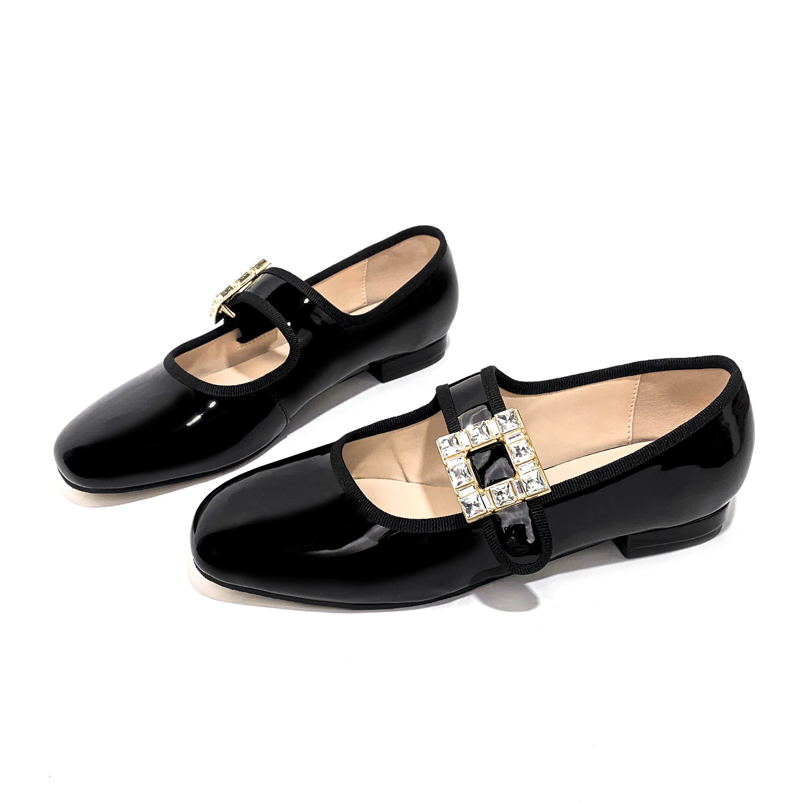 New Styles Design H Letter Metal Buckle Women's Flat Shoes Square Head  Office Simple Casual Flats Belt Buckle Loafers Mules