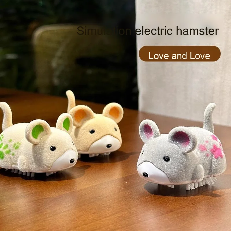 vibrating hamster toy 2025 New Design Pet Simulation Electric Hamster Prank Walking Ball  Vibrating Toy to Relieve Boredom Cat Toys