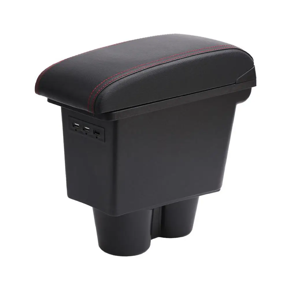 product hot sale  large space  car armrest box with cup holder ashtray usb interface charging-3