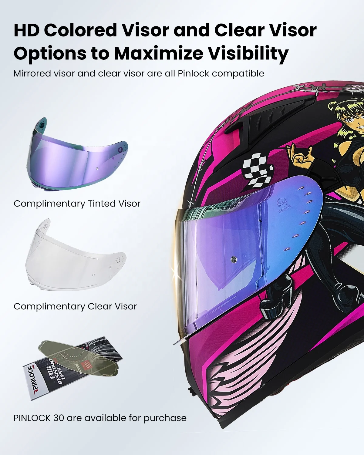 Good Quality ILM Motorcycle Helmet Full Face with Pinlock