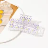 8.5 cm square-floral purple