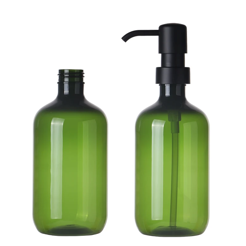 Oem 300ml 500ml Empty Pet Matte Bottle Shampoo Shower Gel Lotion Pump