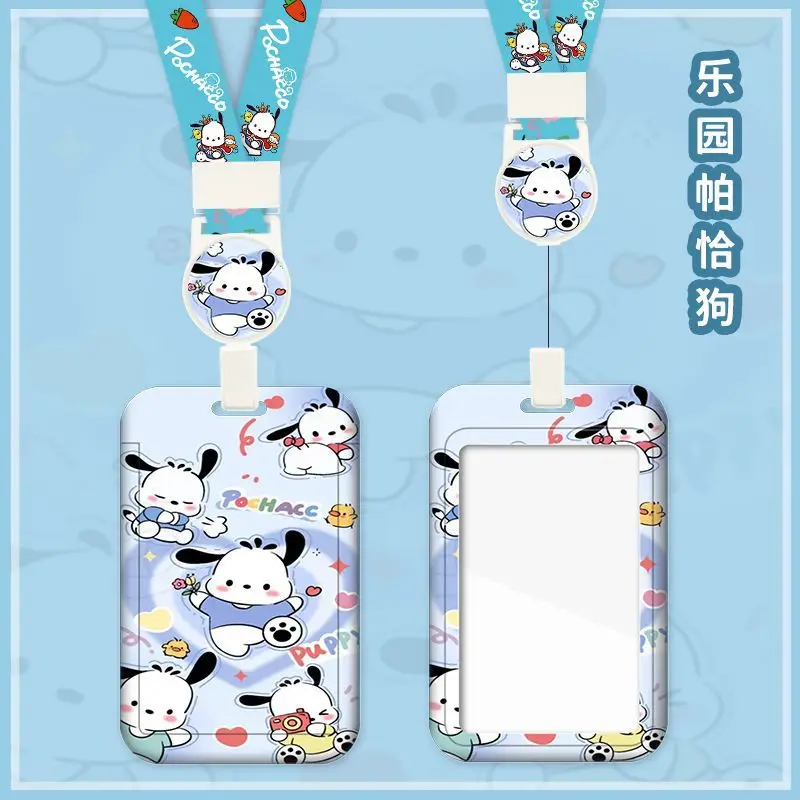 San-rio Kuromi Mymelody Cinnamoroll Pochacco Card Holder Student Abs ...