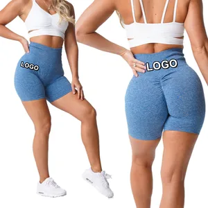 High Waist Booty Scrunch Biker Shorts for Women Workout Gym Wear Seamless Yoga Shorts